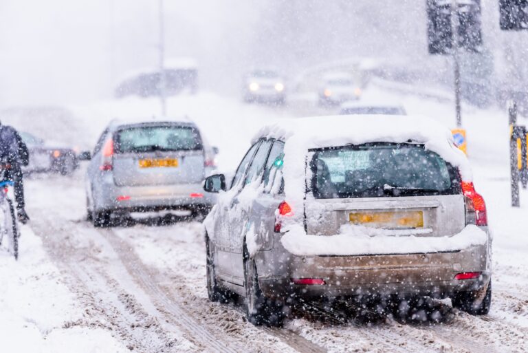 Winter driving in snow